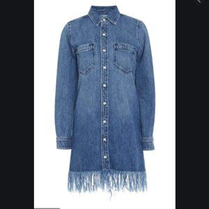 3x1 Fringe Denim Shirt Dress